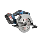 Máy cưa tròn không chổi than có thể sạc lại (Dongcheng) DCMY02-185B 20V/4.0Ah Hai pin và một bộ sạc 1 bộ